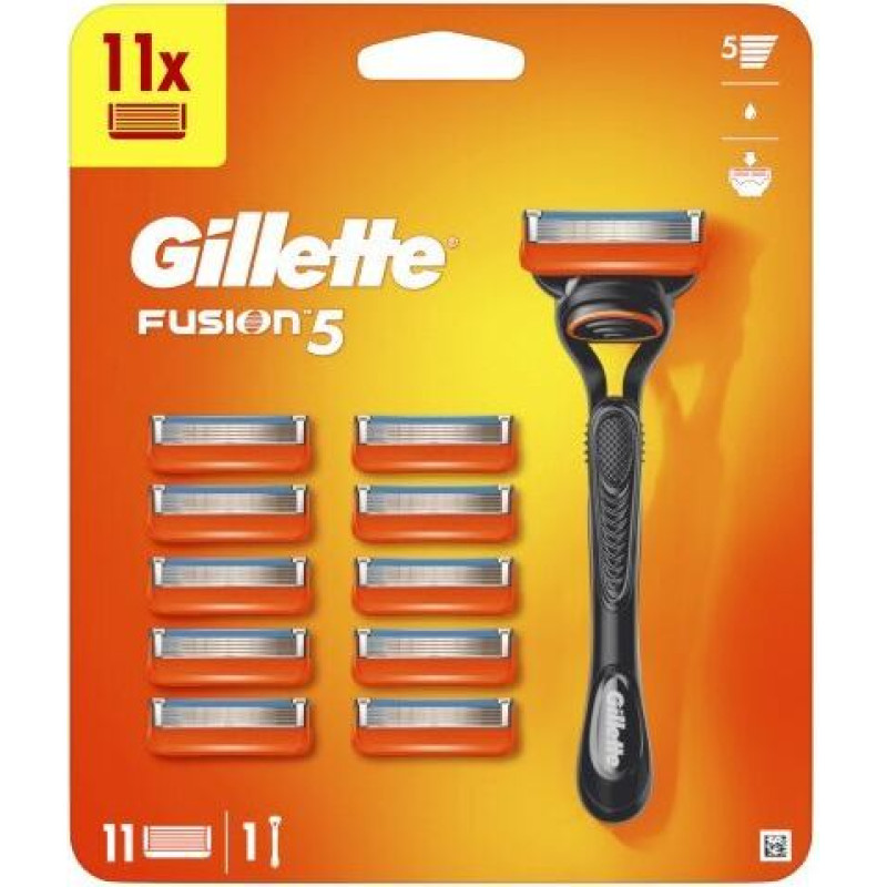 Komplekts Gillette Fusion5: skuveklis + skūšanās galviņas, 11 gab.