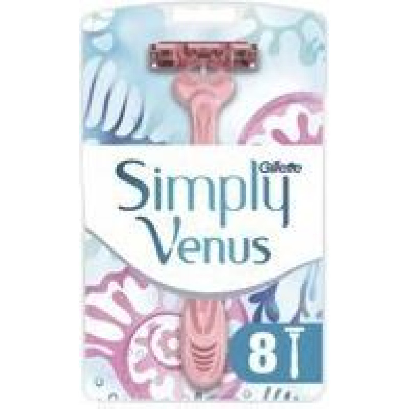 Vienreizlietojamie skuvekļi VENUS Simply3, 8 gab.