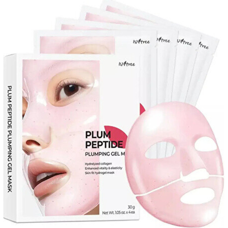 Lokšņu maska Isntree Plum Peptide Plumping Gel 4 x 35 g Stiprinoša mitrinoša