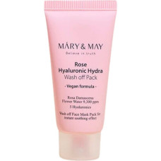 Mary&May - Rose Hyaluronic Hydra Wash off Pack, 30g - krēmveida maska ​​ar māliem