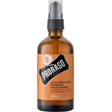 PRORASO Bārda Eļļa Wood & Spice, Frizētavas Izmērs, 100ml