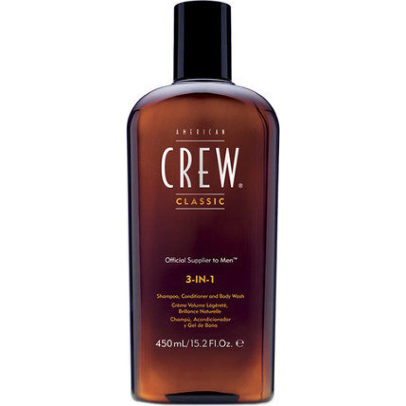 Vīriešu dušas želeja, šampūns un kondicionieris American Crew 3-IN-1 450 ml