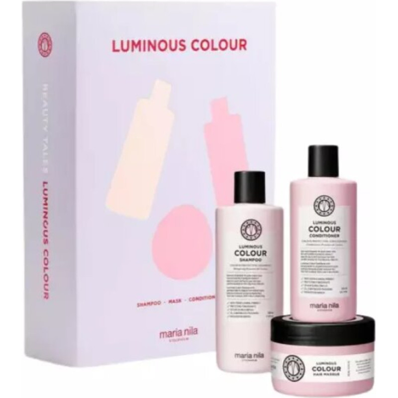 Luminous Colour komplekts – dāvanu komplekts krāsotu matu atgaivinamošai kopšanai.