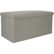 Saliekams pufs ar kasti, 76x38x38 cm, pelēks
