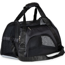 Ceļojumu soma mājdzīvniekiem, kaķim, sunim, melna