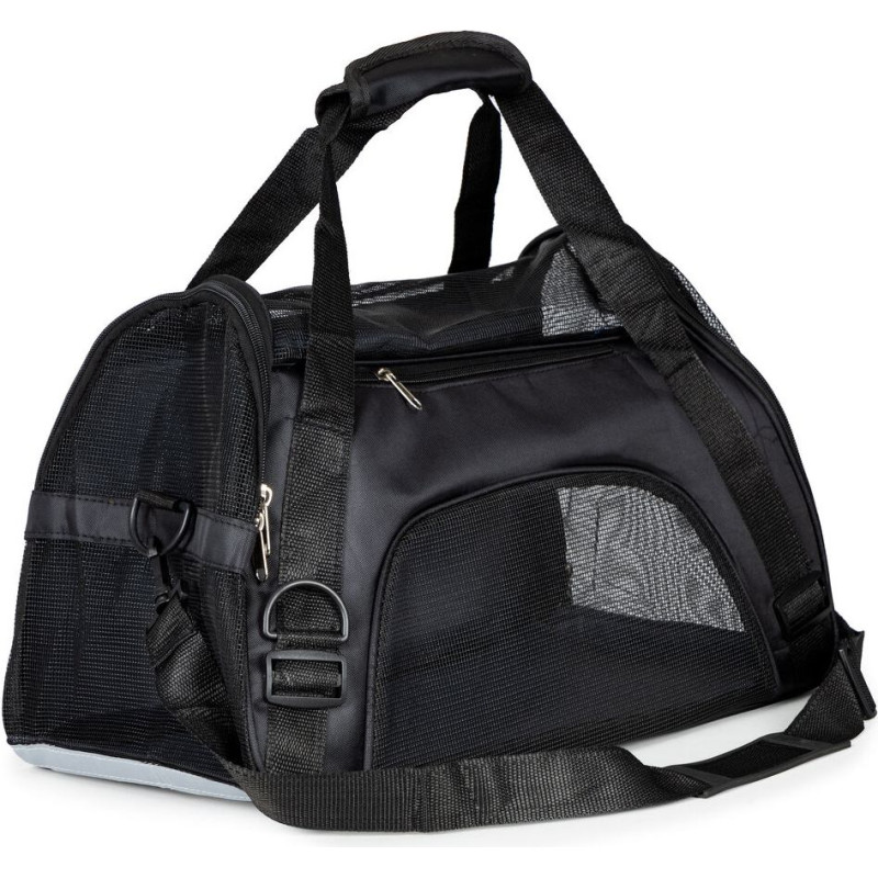 Ceļojumu soma mājdzīvniekiem, kaķim, sunim, melna