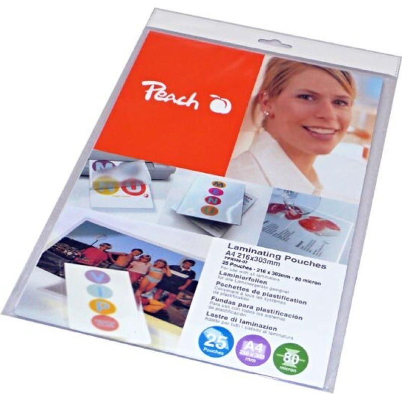 Termo laminēšanas aploksnes A4, 80 mikroni, 25 gab.