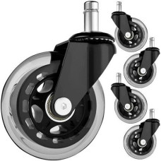 Riteņi biroja krēslam Malatec, melni