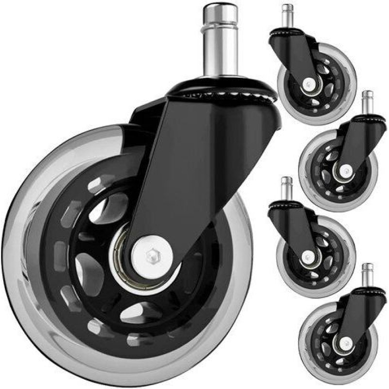 Riteņi biroja krēslam Malatec, melni