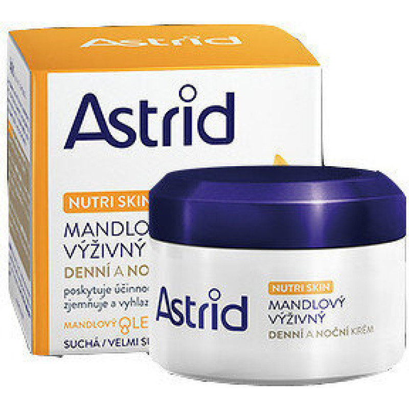 Astrid Nutri Skin Almond barojošs dienas un nakts krēms sausai un ļoti sausai ādai 50 ml