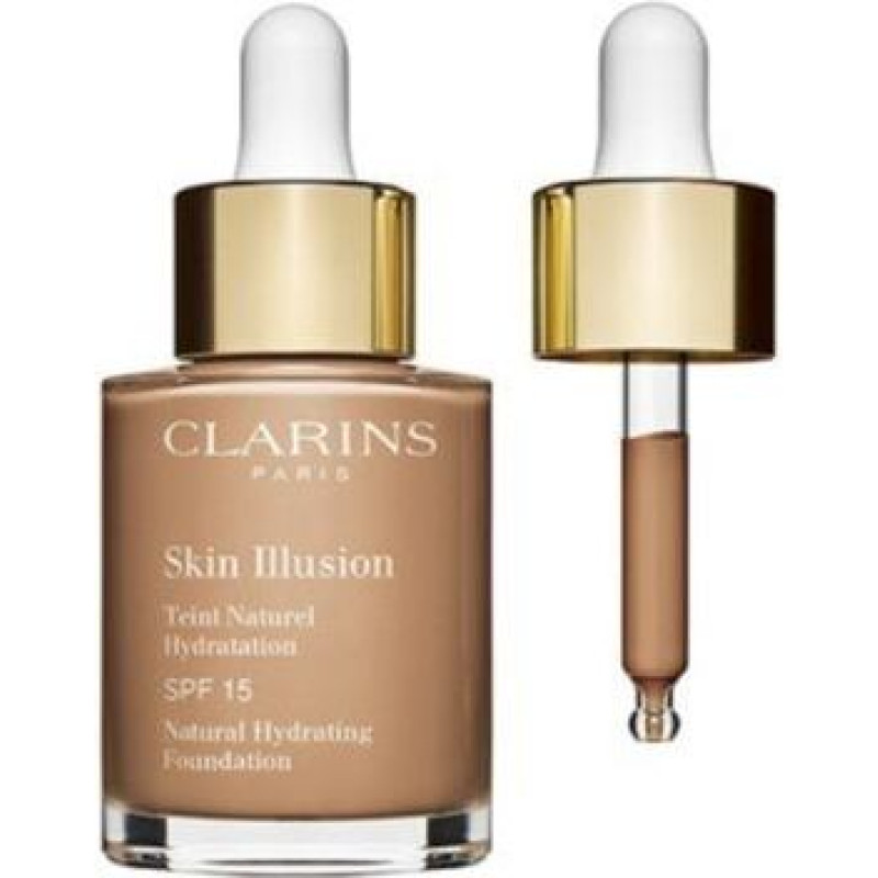 Clarins Skin Illusion Teint Naturel Hidratācija Dabiska mitrinoša pamata krāsa 107 SPF 15 30 ml