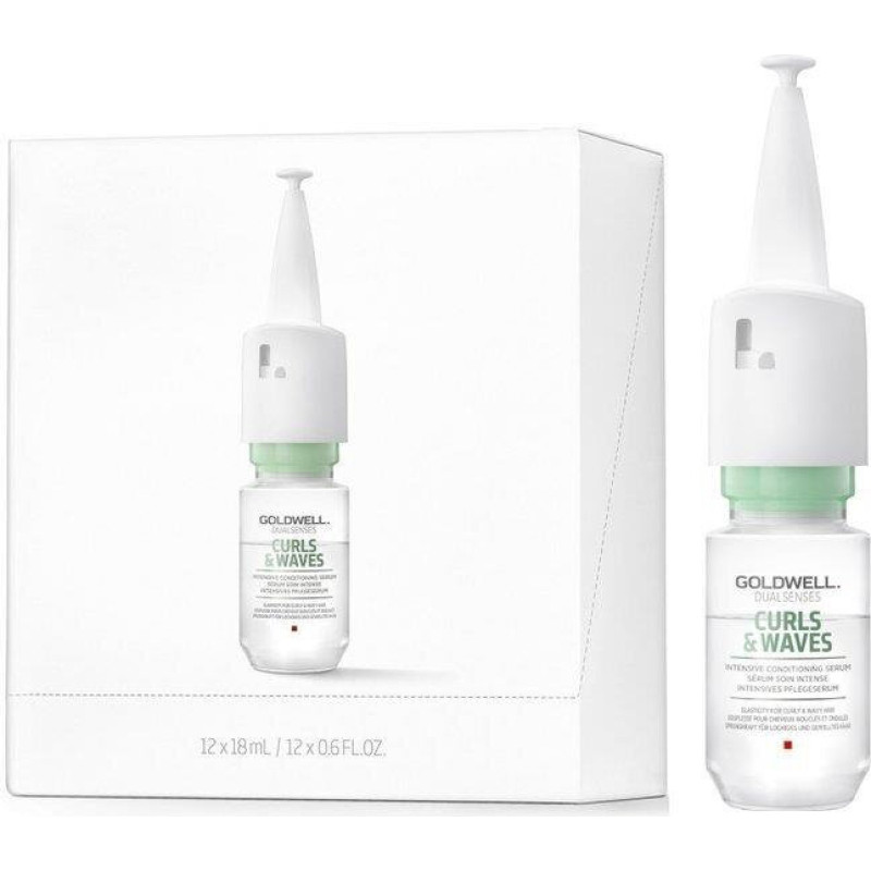 Sērums - GOLDWELL - Dualsenses Curls & Wave - 12x18ml - Intensīva mitrināšana - Kļūdainiem matiem