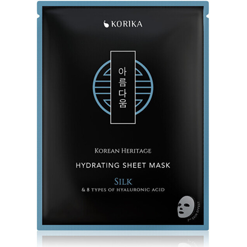 Sejas maska Korika Korean Heritage Silk & 8 veidu hialuronskābe mitrinoša, barojoša, 25 g