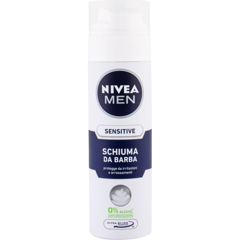 Nivea Men Sensitive putas bārdas skūšanai vīriešiem 200 ml