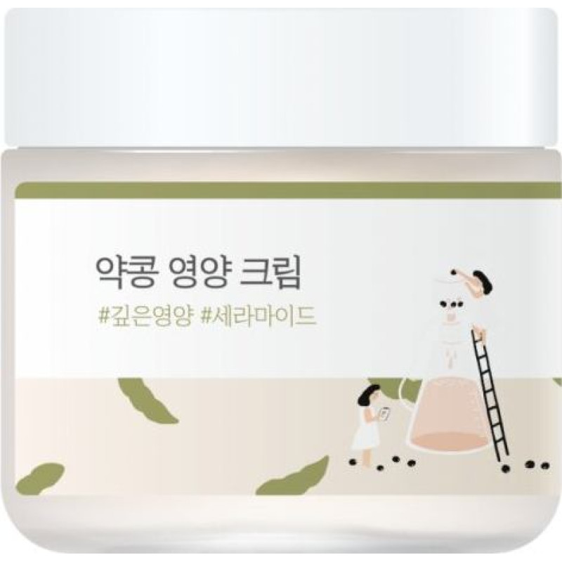 Aptverojojo krēms sejai - ROUND LAB - Sojas pupiņu mitrinošais krēms - 80ml - Hipolergēnisks - Visu veidu ādai