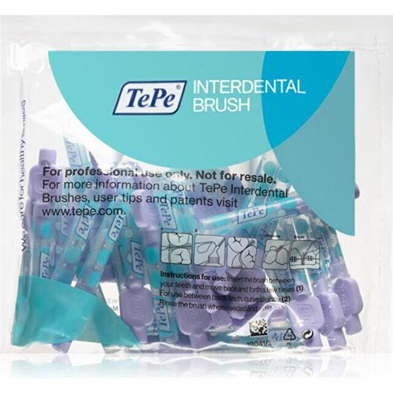 Tepe Extra Soft starpzobu birstes, violets, 25 gab.