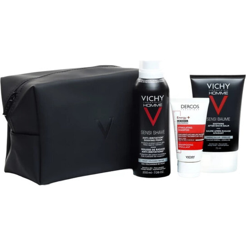 Skūšanās komplekts Vichy Homme Ritual nomierinoša skūšanās kopšana, 4 gab.