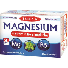 Uztura bagātinātājs Magnesium + Vitamin B6 And Lemon Balm, Terezia, 30 kaps.