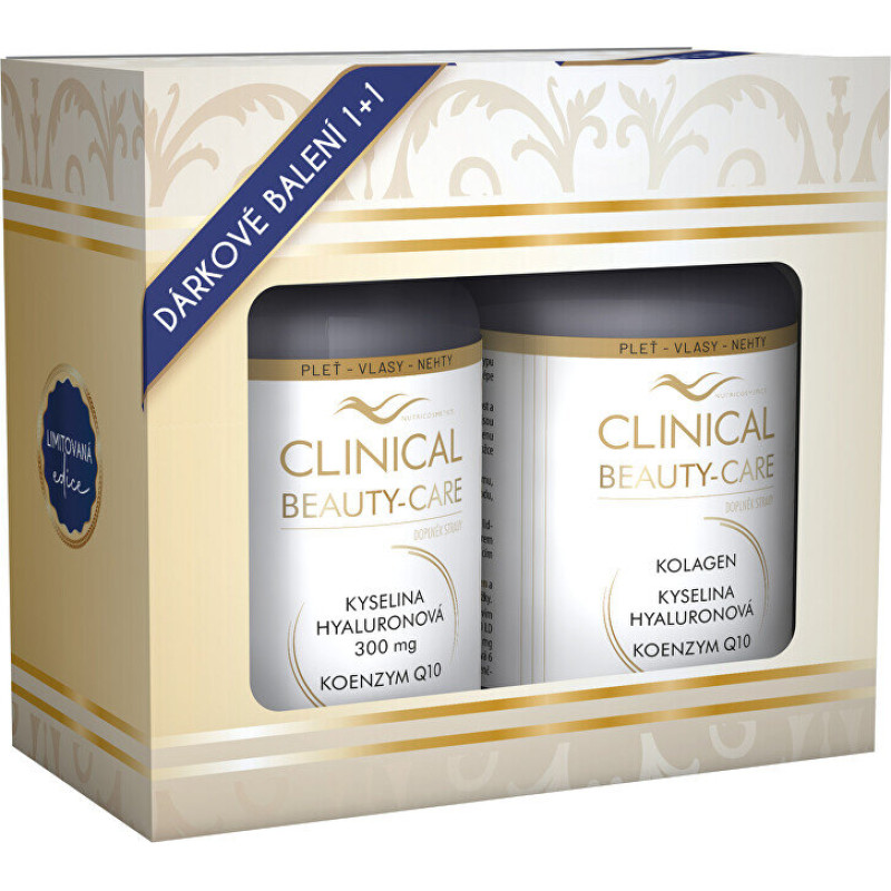 Uztura bagātinātājs Clinical Beauty-Care Hialuronskābe + Kolagēns + Q10 60 kapsulas + 60 tabletes