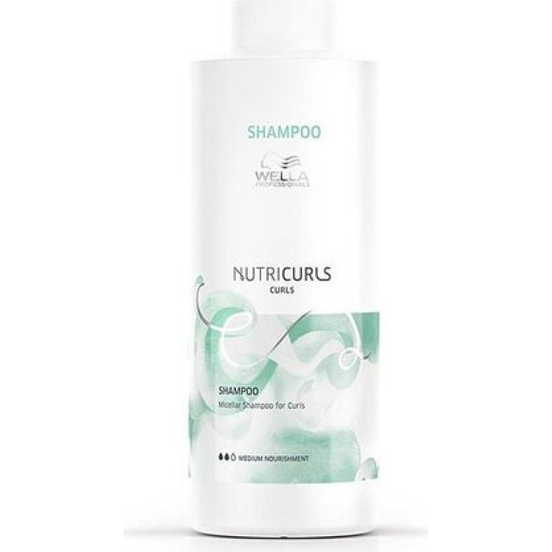 Micelārais šampūns cirtainiem matiem Wella Nutricurls Shampoo Medium Nourshment, 1 l