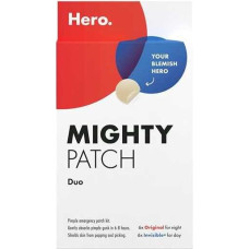 Pūtīšu plāksteri Hero Mighty Patch Duo Original & Invisible ar hidrokolloīdu, dienas un nakts līdzeklis pret plankumiem