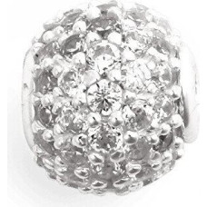 Mirdzoša sudraba pērle ar kristāliem Charms DW00401050
