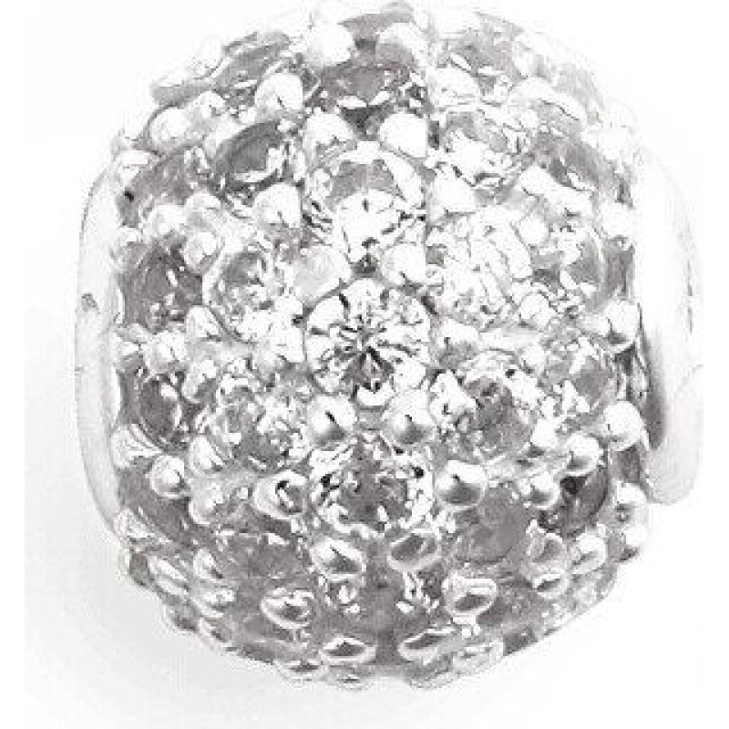 Mirdzoša sudraba pērle ar kristāliem Charms DW00401050
