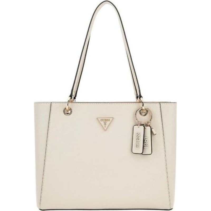 GUESS Sieviešu krēmkrāsas pleca soma - Noelle Noel Tote Bone 291397