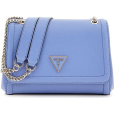 GUESS Vieglā zila plecu soma sievietēm - Noelle Covertible Xbody Flap Bag Stormy Blue 300464