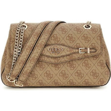 GUESS Beigā brūna pleca soma sievietēm - Katya Convertible Xbody Flap Bag Latte Logo 311286