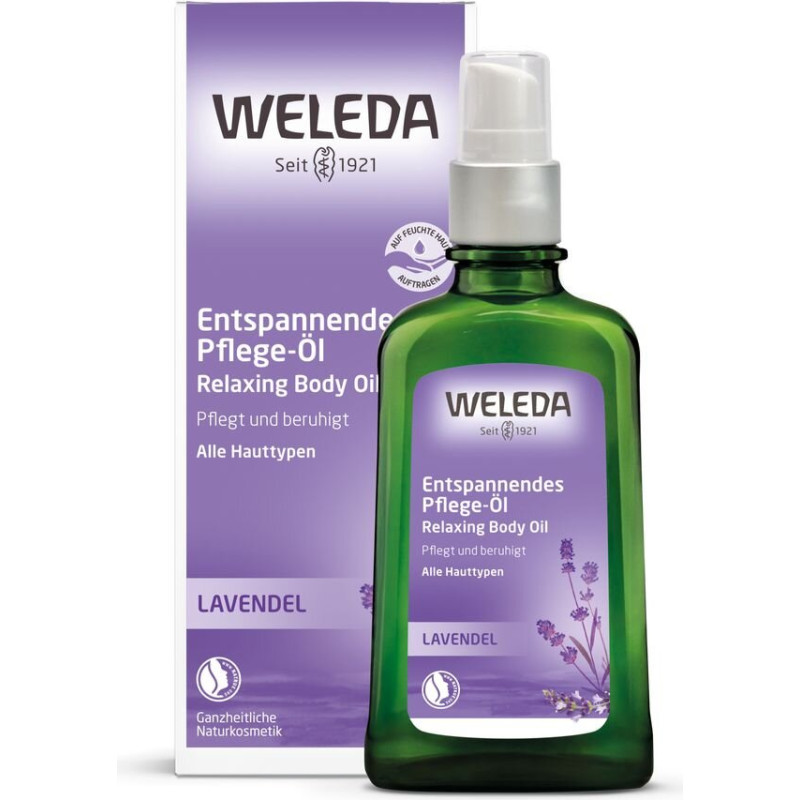 Relaksējoša ķermeņa eļļa ar lavandu Weleda, 100 ml