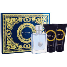 Komplekts Versace Pour Homme: EDT vīriešiem 50 ml + dušas želeja 50 ml + pēc skūšanās balzams 50 ml