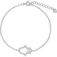 Aproces - AGAIN JEWELRY - Hamsa - Sudrabs - Rhodija pārklājums - 16 cm ar 3 cm pagarinājumu