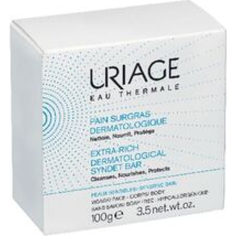 Uriage Eau Thermale Extra-Rich Dermatological Syndet Bar - Tuh&eacute; m&yacute;dlo na obličej