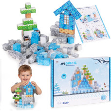 Multistore Magnetic construction blocks set for children 124 pieces &ndash; winter