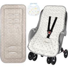 Cool Club abpusējs ieliktnis ratiņu sēdeklim, universāls, 100 % kokvilna, elpojošs, mazgājams