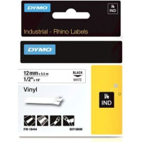 Vinila lente Dymo Rhino 12mm x 5.5m / melna uz balta (18444)
