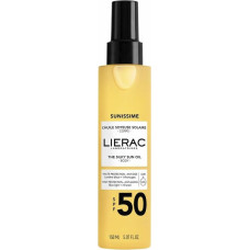 Saules aizsarg eļļa Lierac Sunissime Silky SPF50 150 ml, piešķir mirdzumu