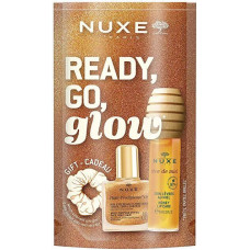 Dāvanu komplekts NUXE Ready Go Glow medus lūpu eļļa + mirdzoša sausā eļļa ceļojuma izmērs