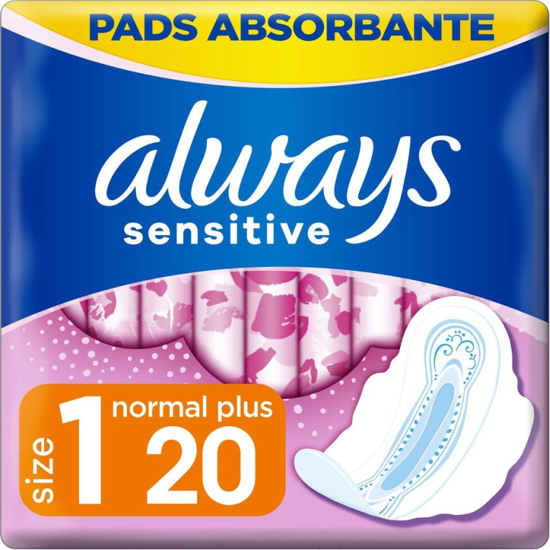 Higieniskās paketes ALWAYS Sensitive Normal Plus, S1, 20 gab.