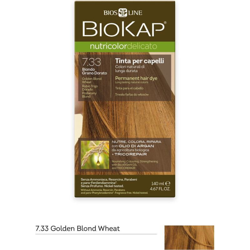 NUTRICOLOR DELICATO - Matu krāsa - 7,33 Blond Golden wheat 140 ml