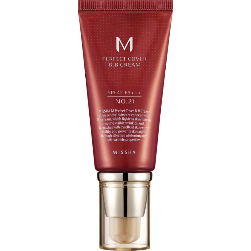 BB krēms Missha M Perfect Cover SPF42/PA+++ 50 ml, 21 Light Beige