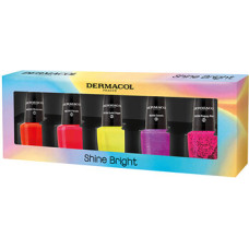 Dermacol Shine Bright Set - Sada neonov&yacute;ch laků na nehty