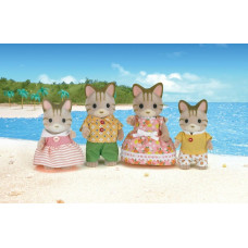 SYLVANIAN FAMILIES - 5180 - Kaķu Tigra Ģimene - Ģimenes - Locītavās un Apģērbta - No 3 gadu vecuma