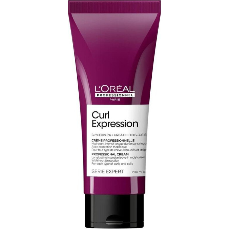 Loreal Professionnel Curl Expression, viegls mitrinošs krēms locītavu un viļņainiem matiem, bez izskalošanas, 200 ml.