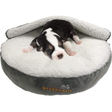 SnuggleSafe suņu gulta, 50x50x11 cm, pelēks/balts