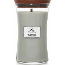 WoodWick aromātiskā svece Lavanda & Ciedrs, 609 g