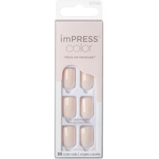Pielīmējami nagi imPRESS Press-On Manicure Bare But Butter Short Nails Pink, 30 gab.