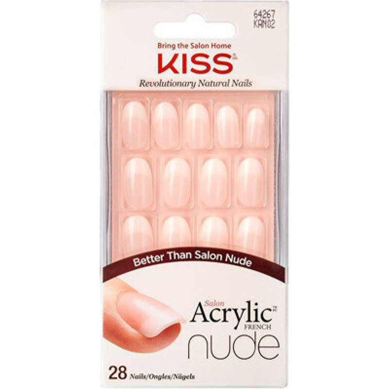 Faux Nagi - KISS - KAN02 - Gatava Manikīra - Vidējais Garums - Nude Krāsa