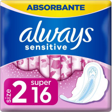 Higieniskās paketes ALWAYS Sensitive Super Plus, S2, 16 gab.